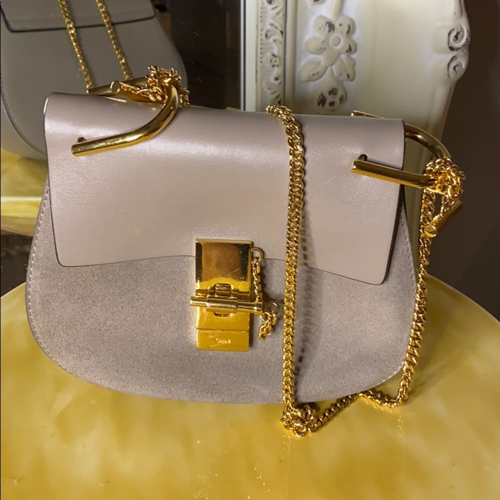 Perfect Condition Chloé Drew Purse Motty Grey